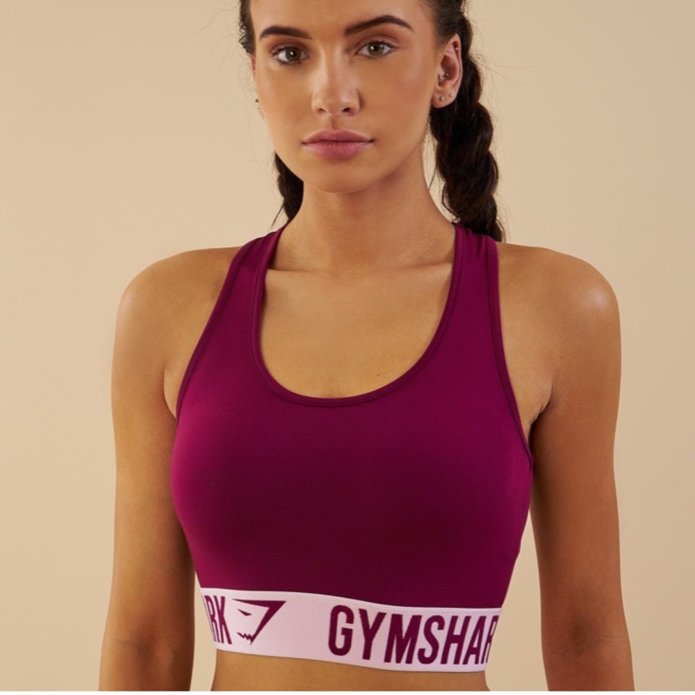 Gymshark fit sports bra plum/ chalk pink